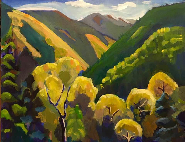 CRM -  "Up Canyon," Original Acrylic Painting and Prints,  22" x 28"