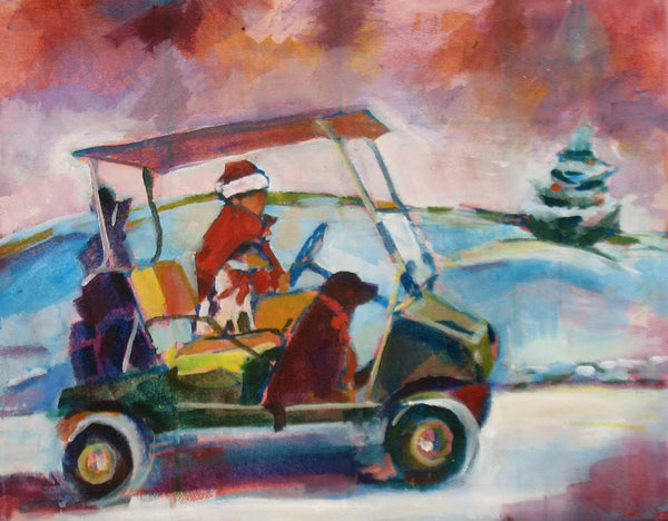 Beloved - Dog Golf Cart Gilclee Print