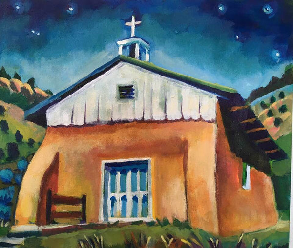 ARCH - Penasco Chapel, Giclee Canvas and Prints, 14" x 16"