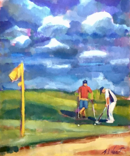 Golf - On the 17th - Original and Prints
