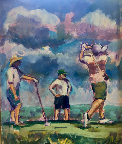 Golf - On the 9th - Original and Print