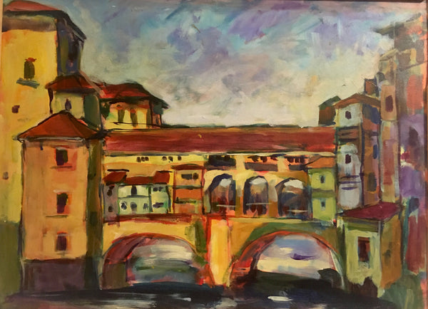 TRV - Ponte Veccio Original Painting and Prints, 18" x 24," 1998