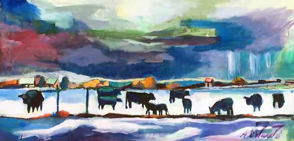 FRV: Seco Winter Cows Giclee Print