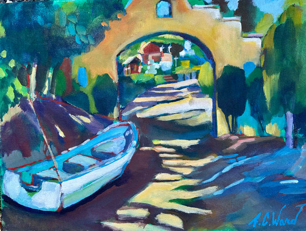 BTM: Boat on High Road to Small Beach Original