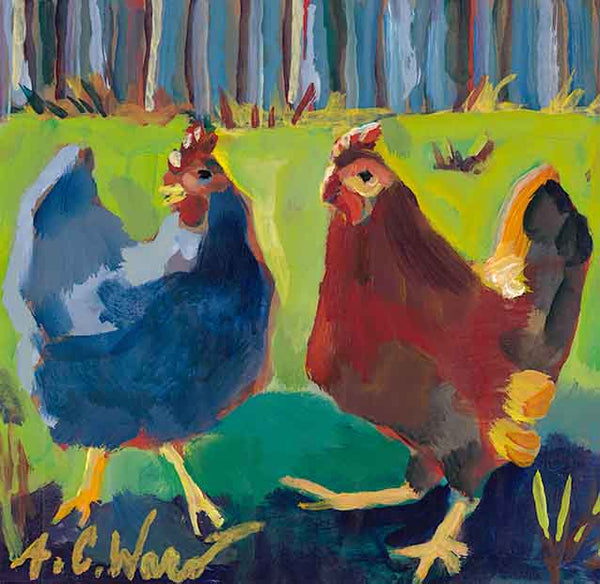 FRV - Blue Chicken, Red Chicken Giclee Print